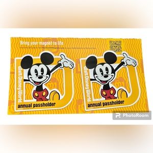 2 Mickey Disney Annual Passholder Magnets (Updated version)